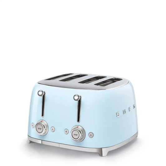 4-Slice Toaster - Retro-Style Pastel Blue