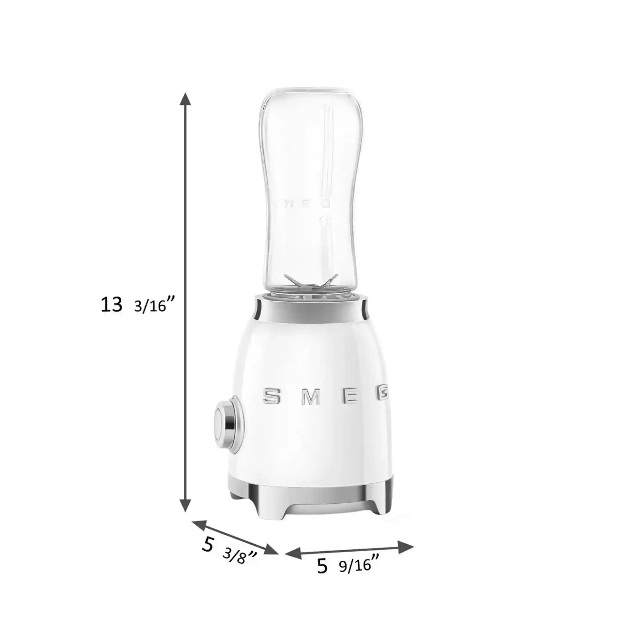 Personal Blender with 2 Travel Bottles - Retro-Style White