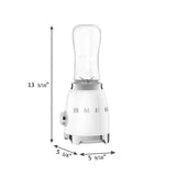 Personal Blender with 2 Travel Bottles - Retro-Style White