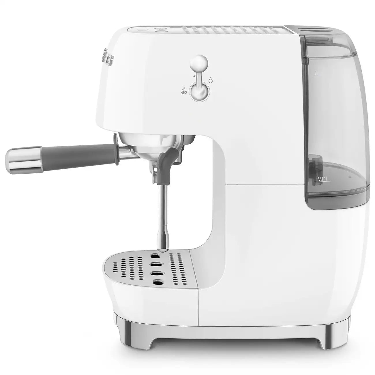 Manual Espresso & Cold Brew Coffee Machine – Retro-Style White