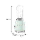 Personal Blender with 2 Travel Bottles - Retro-Style Pastel Green