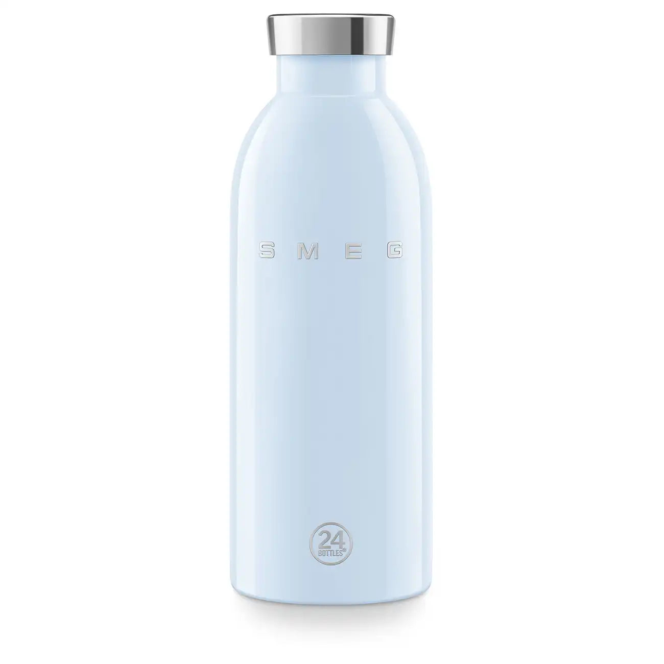 SMEG x 24Bottles® Insulated Stainless Steel Bottle (17 oz) - Pastel Blue