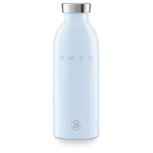 SMEG x 24Bottles® Insulated Stainless Steel Bottle (17 oz) - Pastel Blue
