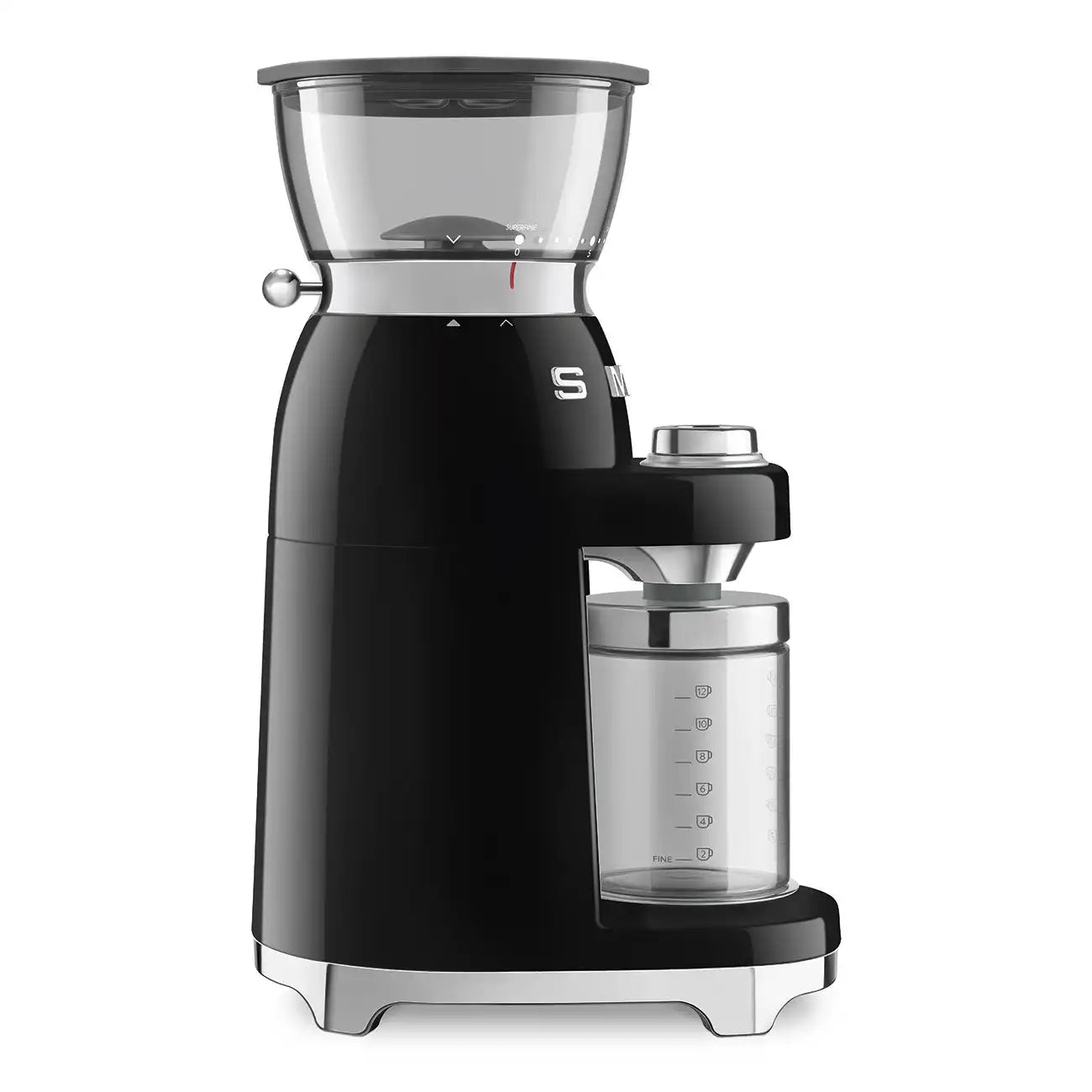 Multipurpose Conical Burr Coffee Grinder – Retro-Style Black