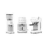 Conical Burr Coffee Grinder - Retro-Style White