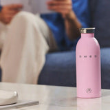 SMEG x 24Bottles® Insulated Stainless Steel Bottle (17 oz) - Pink