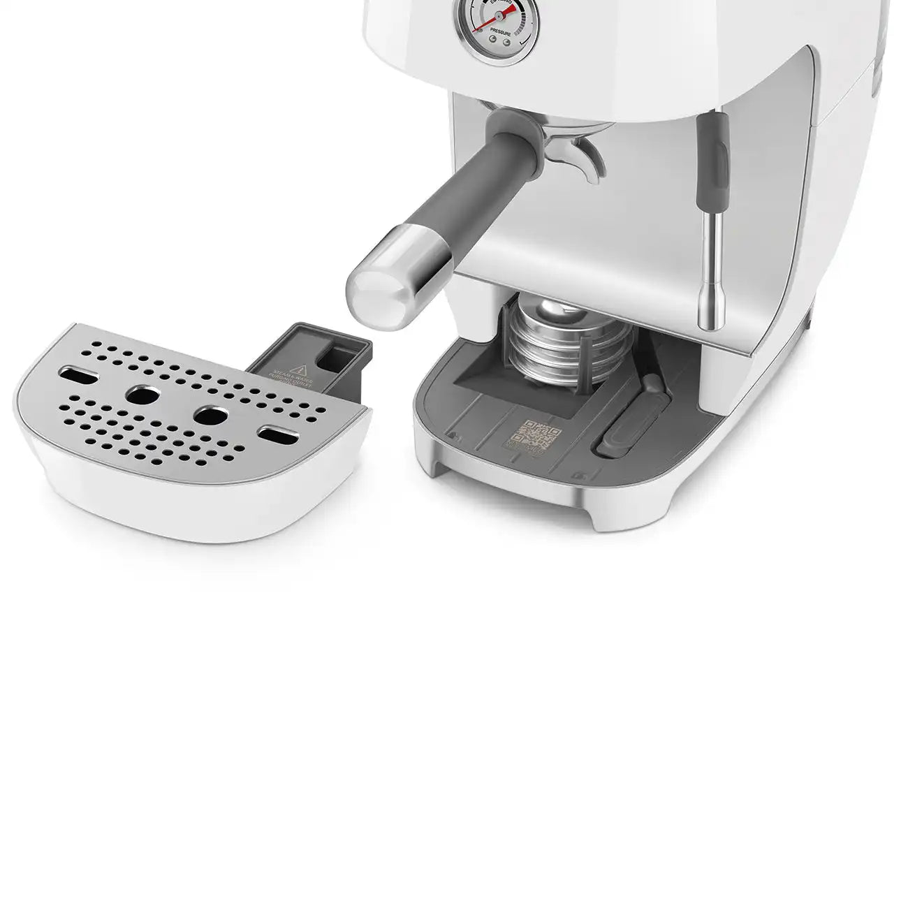 Manual Espresso & Cold Brew Coffee Machine – Retro-Style White