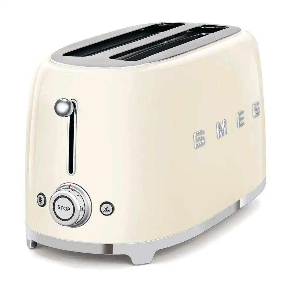 4-Slice Toaster (Long Slots) - Retro-Style Cream