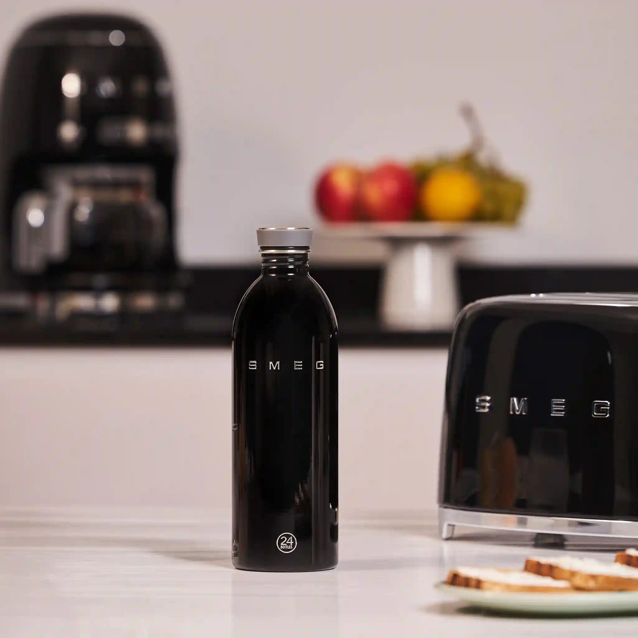 SMEG x 24Bottles® Stainless Steel Bottle (34 oz) - Black