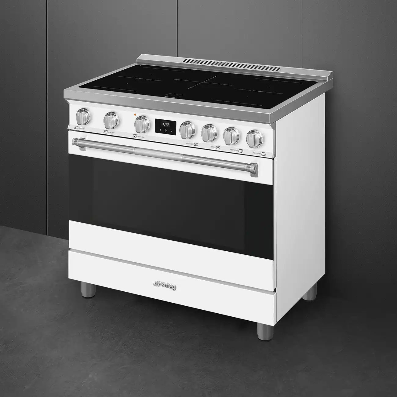 36-Inch Professional Induction Range - Matte White