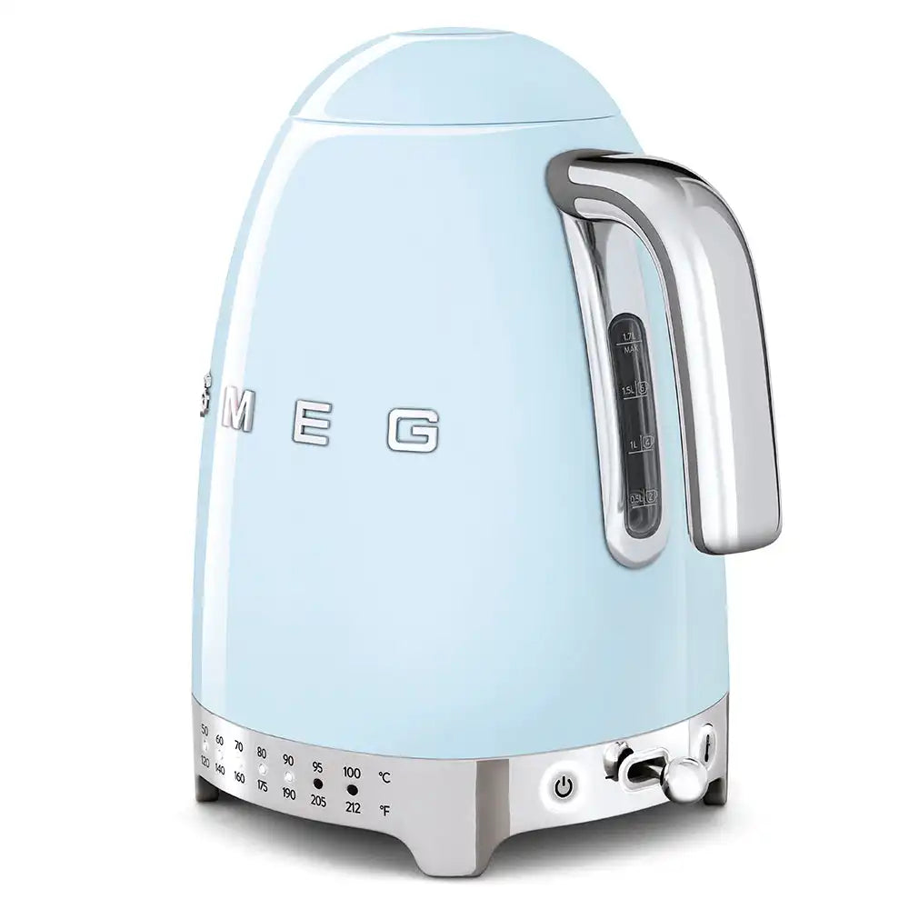 Retro-Style Electric Kettle (7 Cups) - Pastel Blue