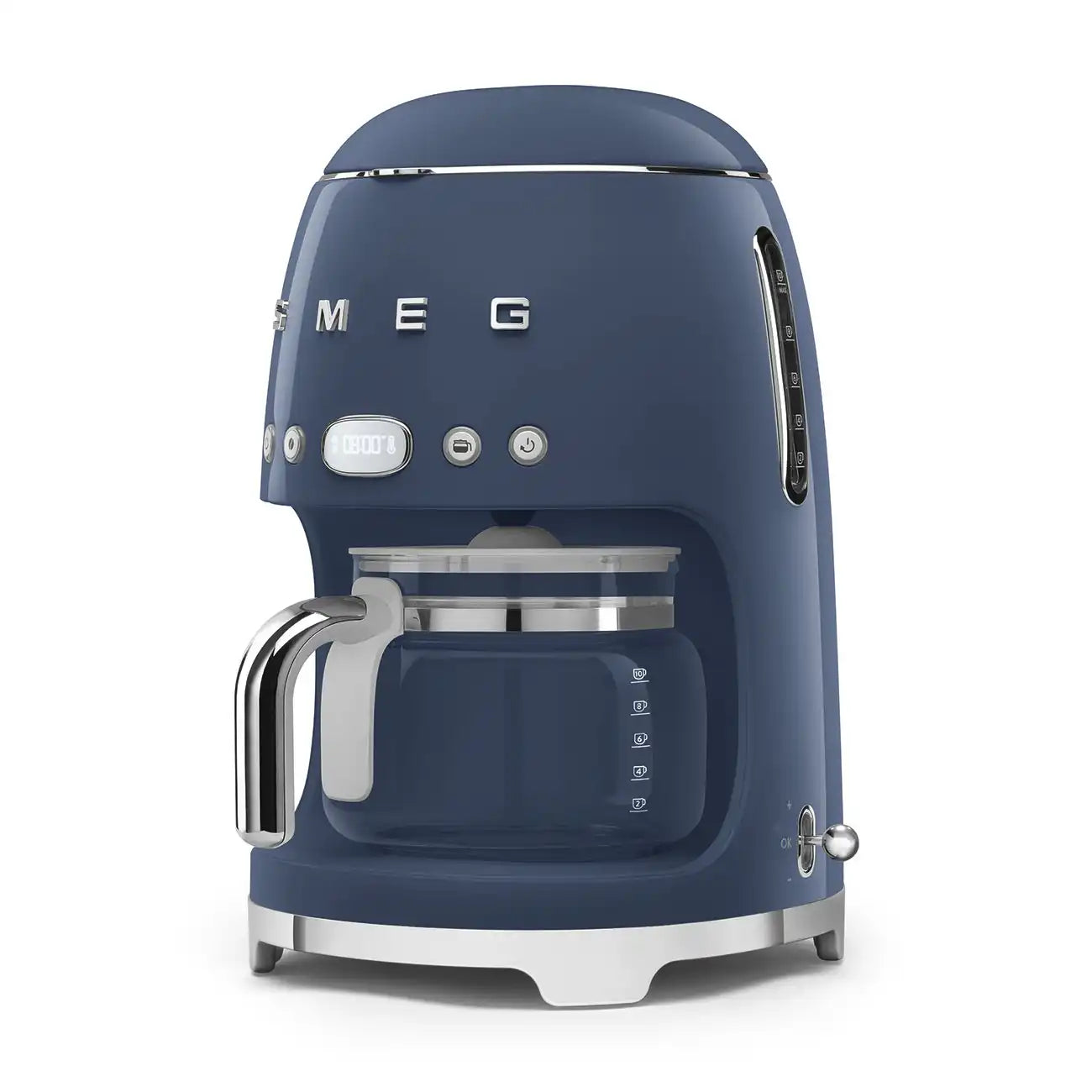 Retro-Style Drip Coffee Machine (10 Cups) - Navy Blue