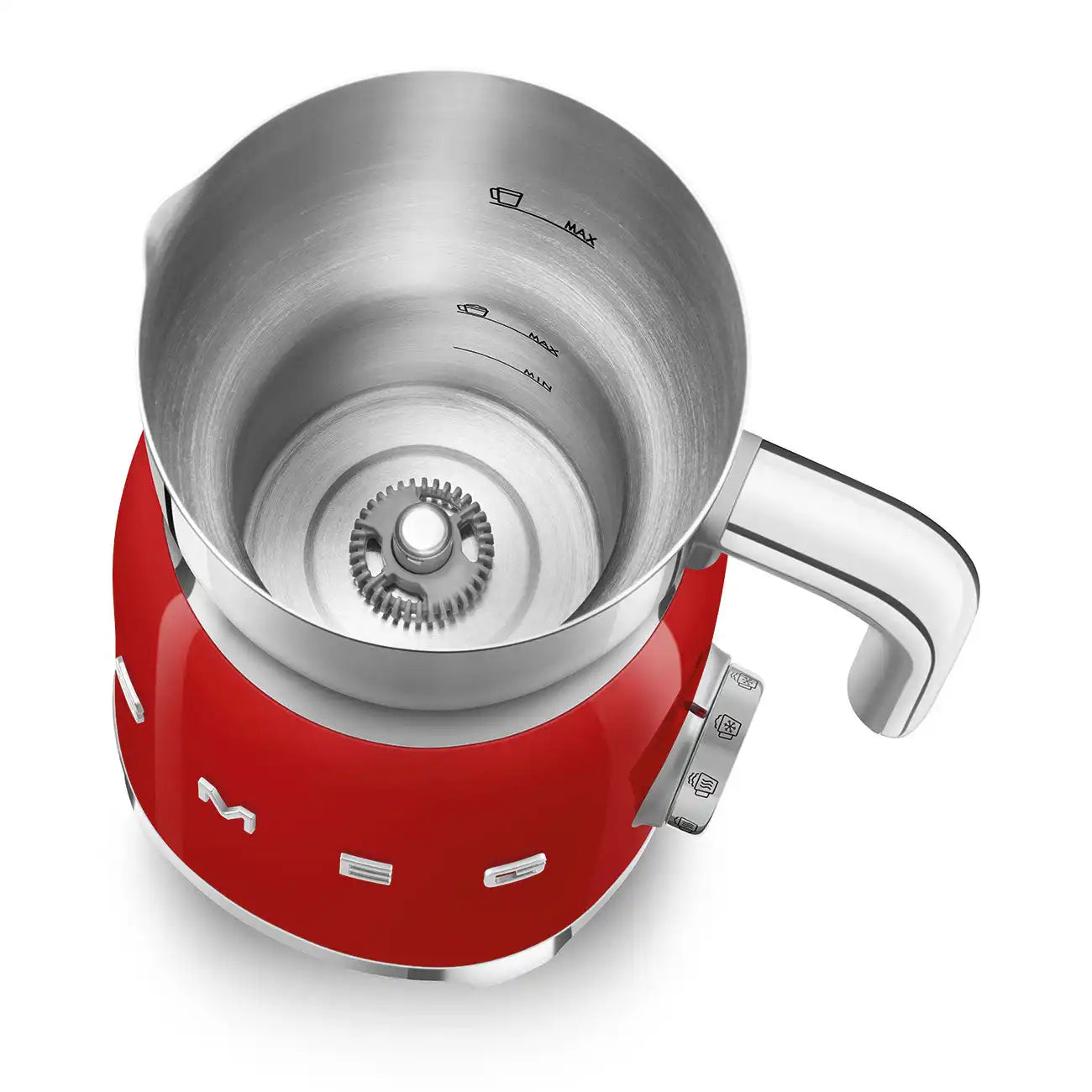 Retro-Style Milk Frother (20 oz) - Red
