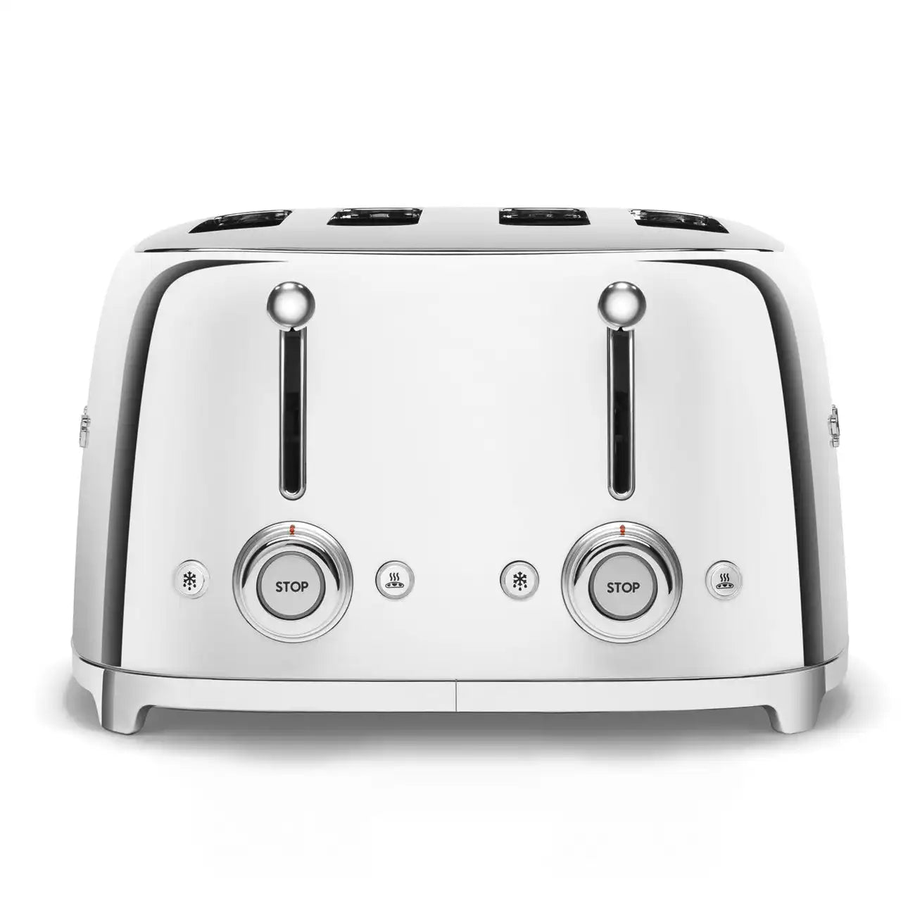 4-Slice Toaster - Retro-Style Stainless Steel