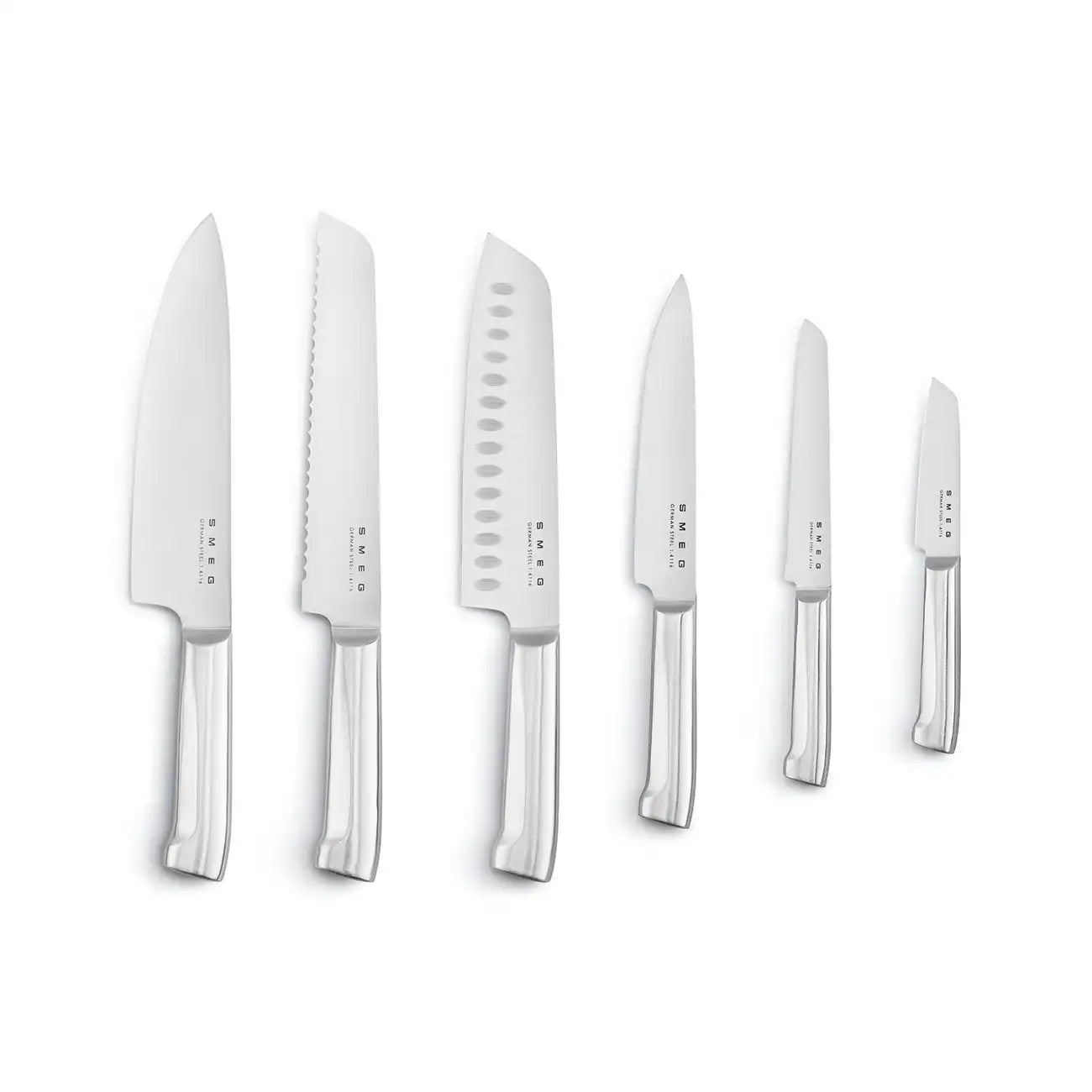 Knife Block Set - Retro-Style Cream