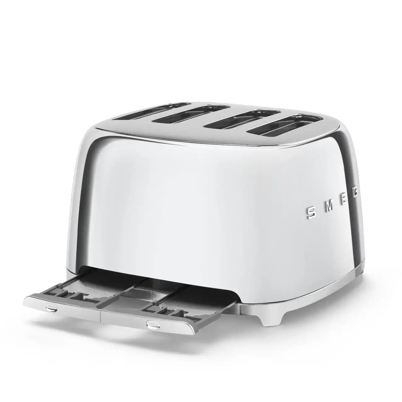 4-Slice Toaster - Retro-Style Stainless Steel