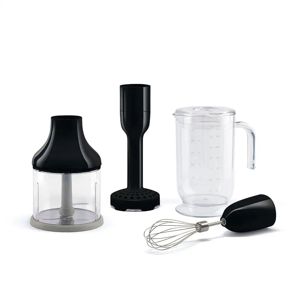 4-Piece Accessory Set for Retro-Style Hand Blender - Black