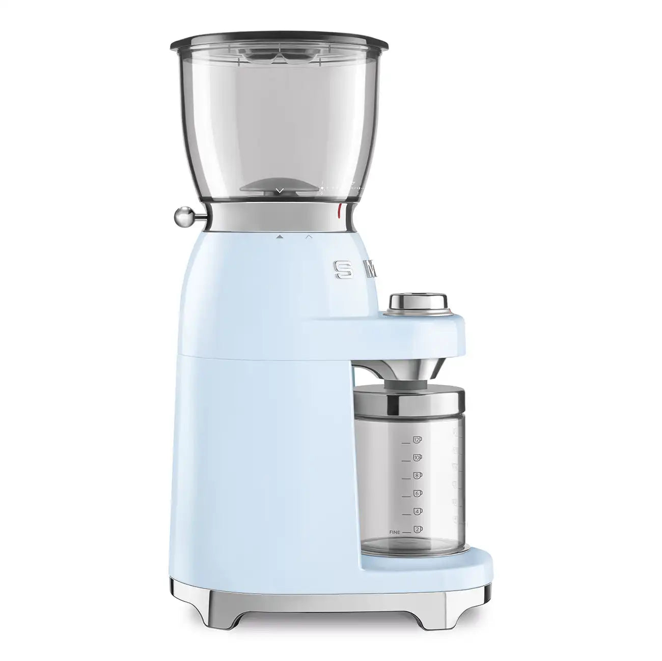 Conical Burr Coffee Grinder - Retro-Style Pastel Blue