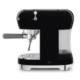 Manual Espresso Coffee Machine - Retro-Style Black
