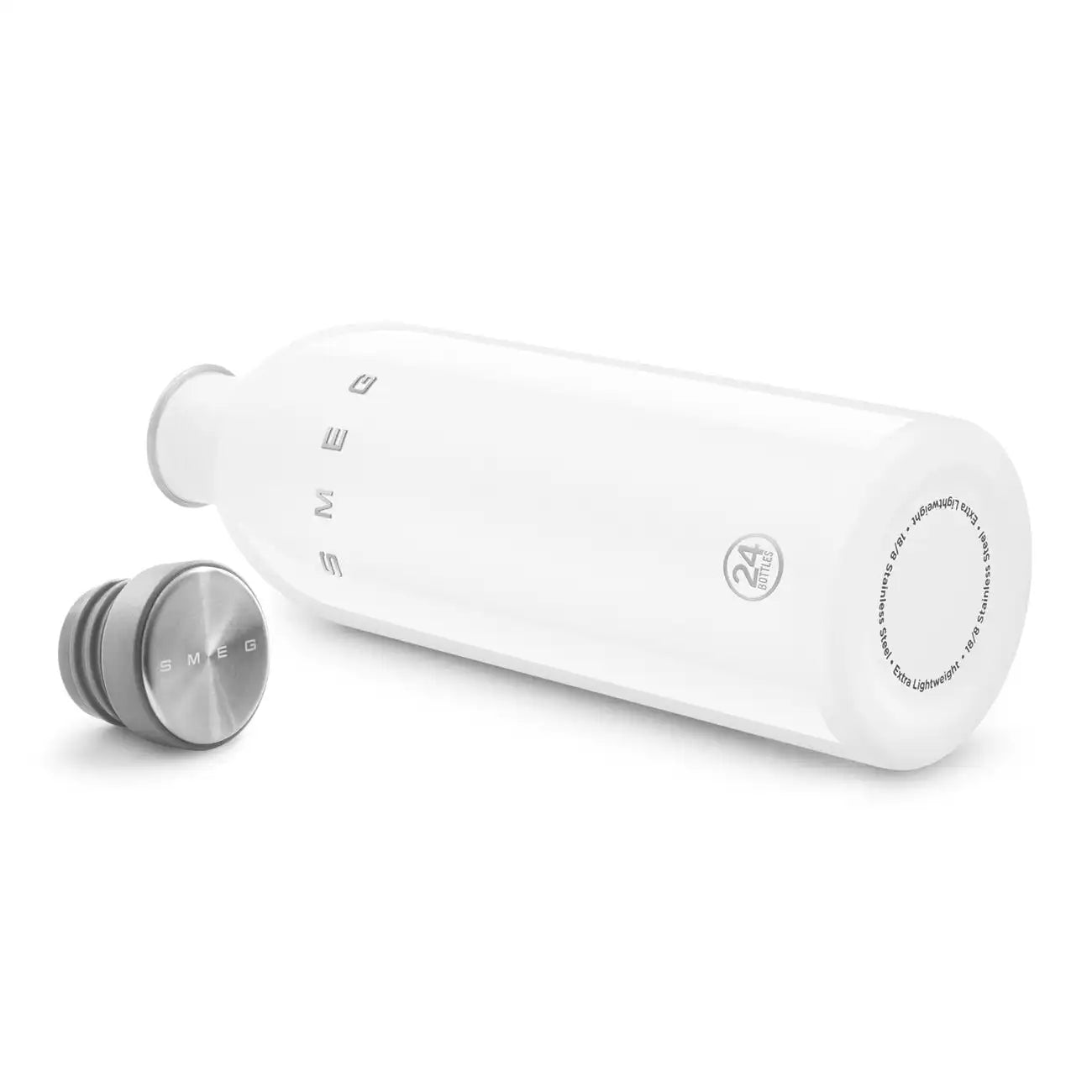 SMEG x 24Bottles® Stainless Steel Bottle (34 oz) - White