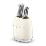 Knife Block Set - Retro-Style Cream