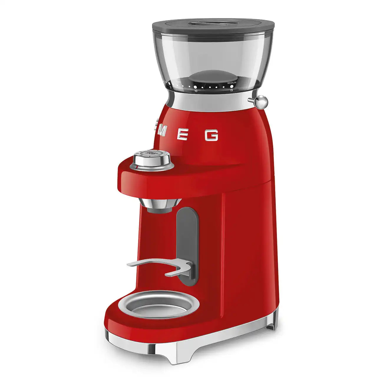 Multipurpose Conical Burr Coffee Grinder – Retro-Style Red