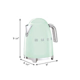 Retro-Style Electric Kettle (7 Cups) - Pastel Green