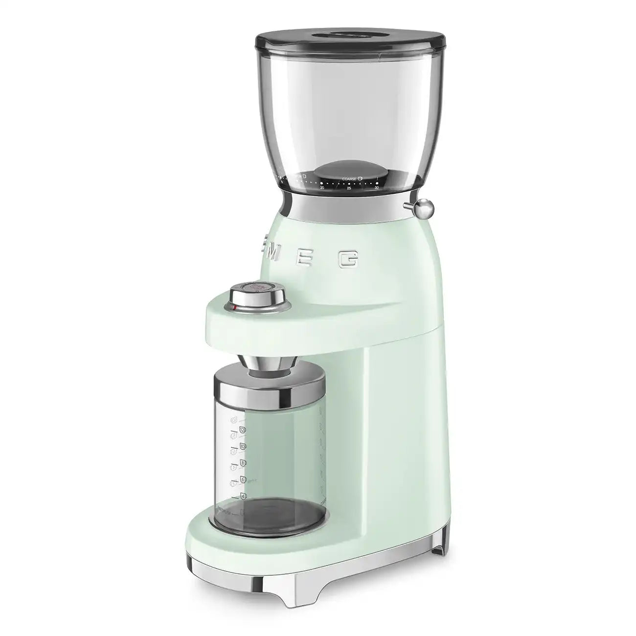 Conical Burr Coffee Grinder - Retro-Style Pastel Green