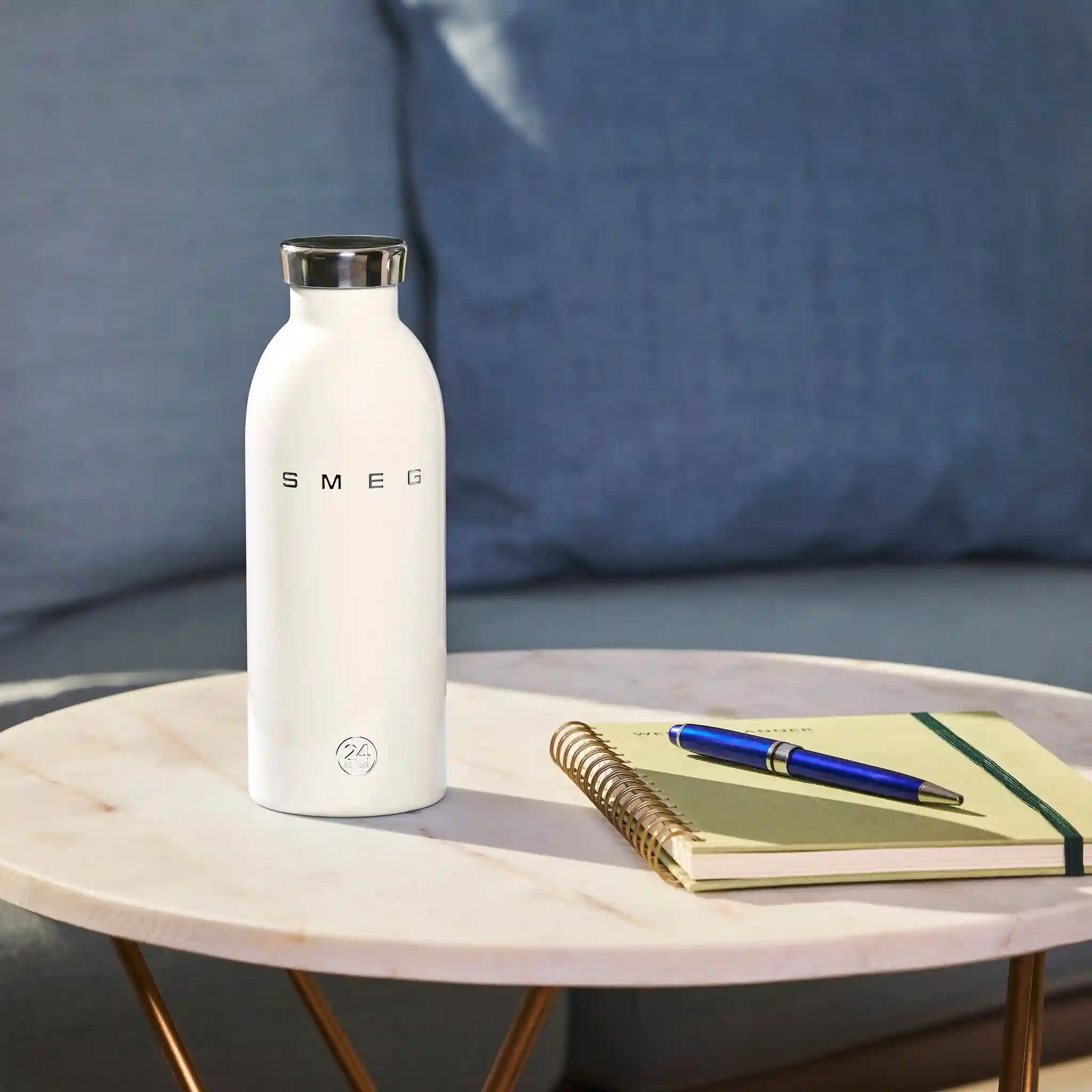 SMEG x 24Bottles® Insulated Stainless Steel Bottle (17 oz) - White