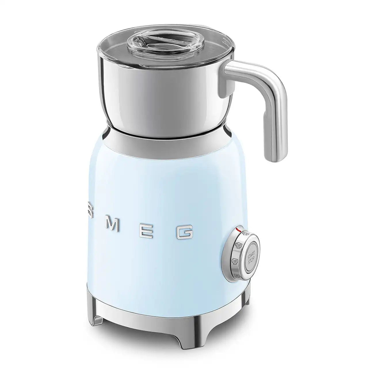Retro-Style Milk Frother (20 oz) - Pastel Blue