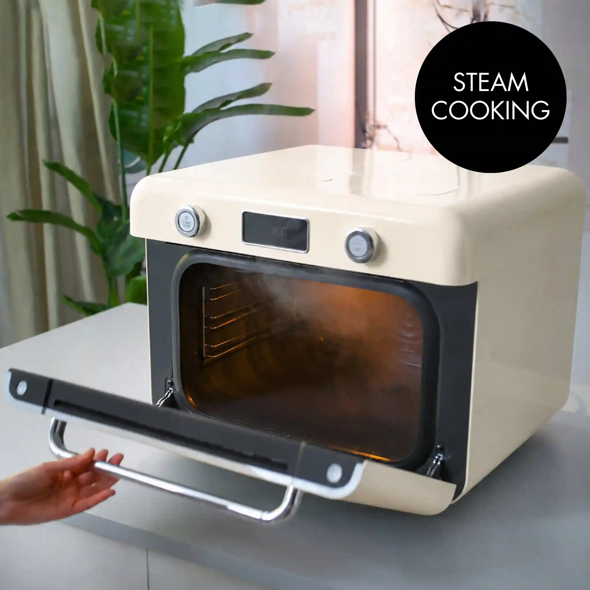 Countertop Combi Oven with Air Fry & Steam - Retro-Style Cream