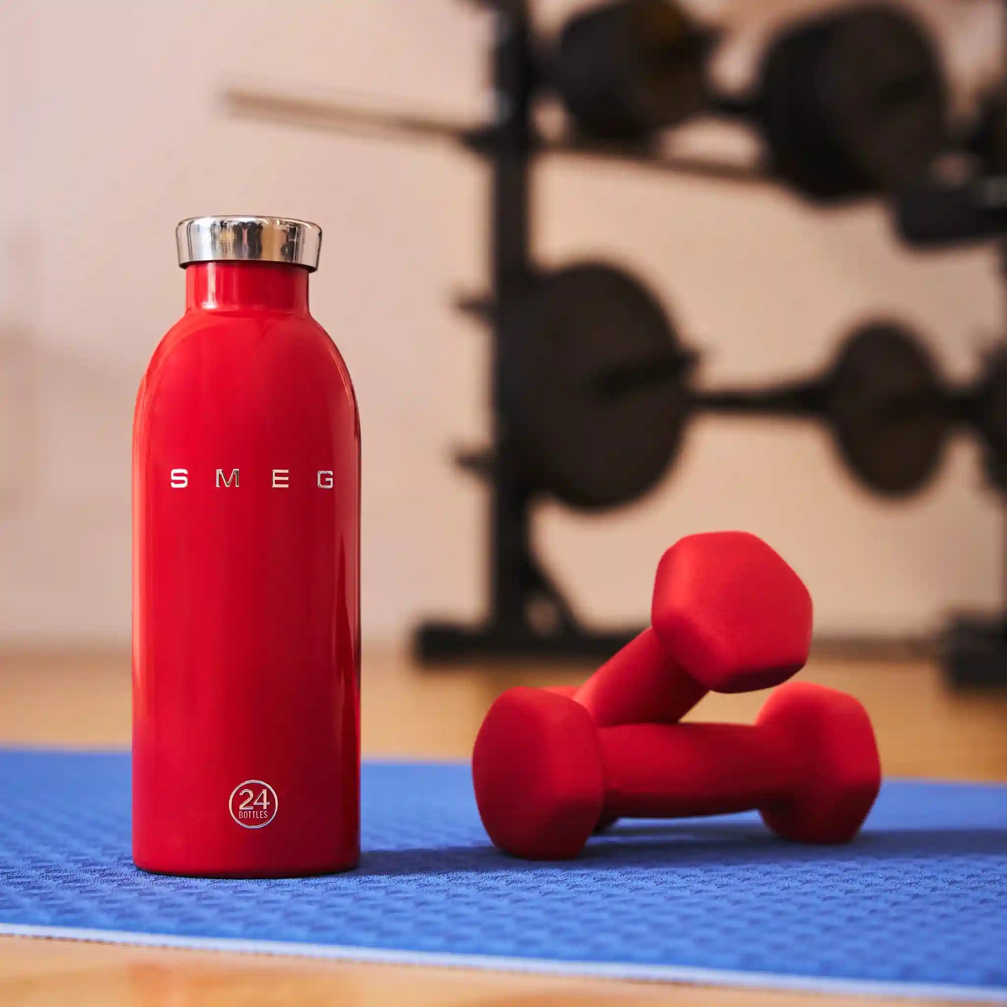 SMEG x 24Bottles® Insulated Stainless Steel Bottle (17 oz) - Red