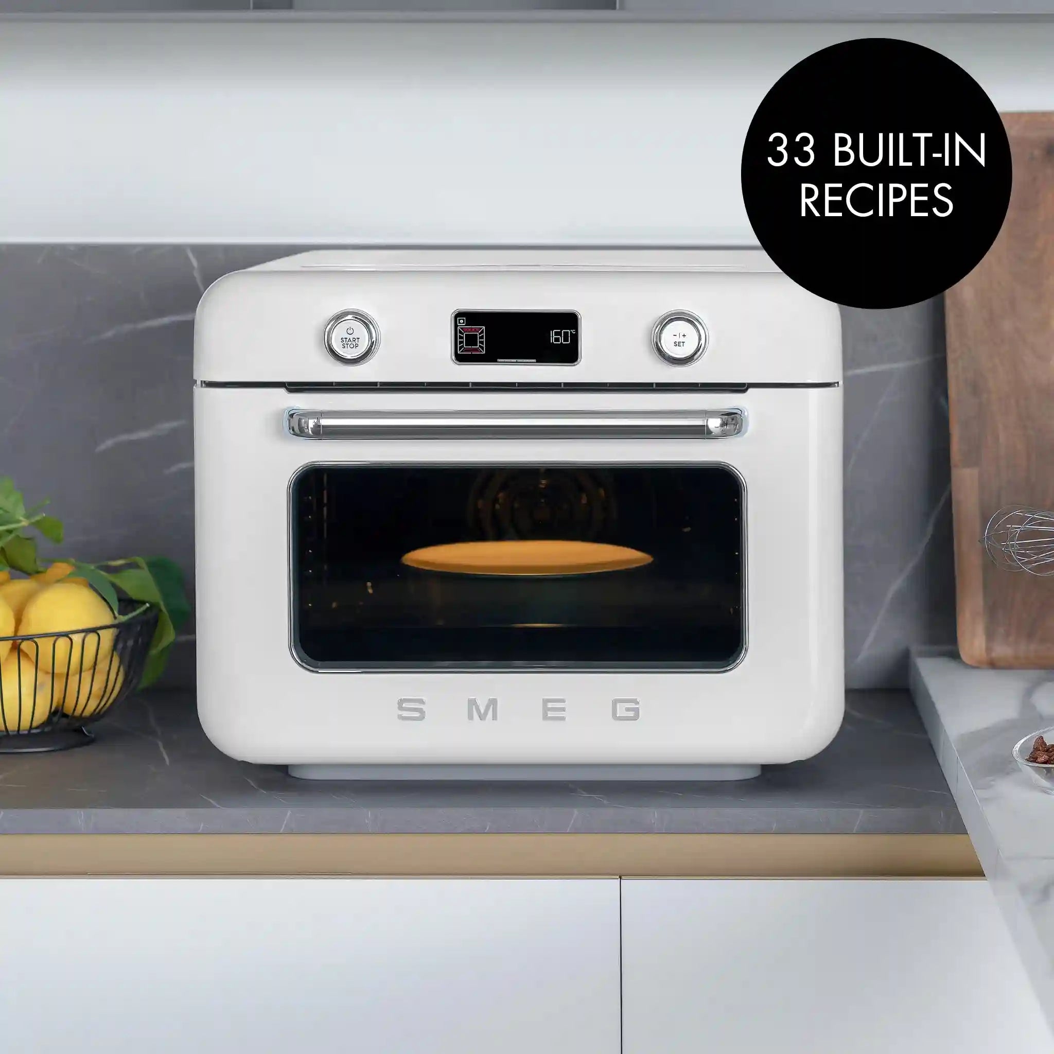 Countertop Combi Oven with Air Fry & Steam - Retro-Style White