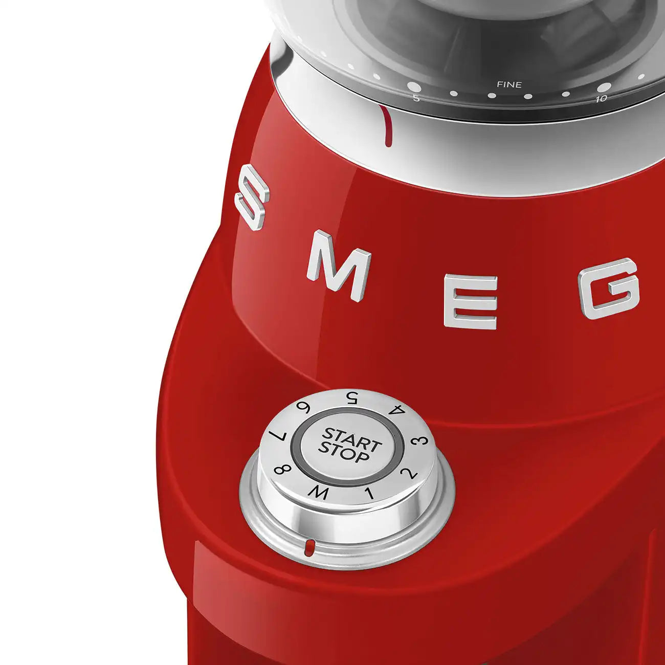 Multipurpose Conical Burr Coffee Grinder – Retro-Style Red