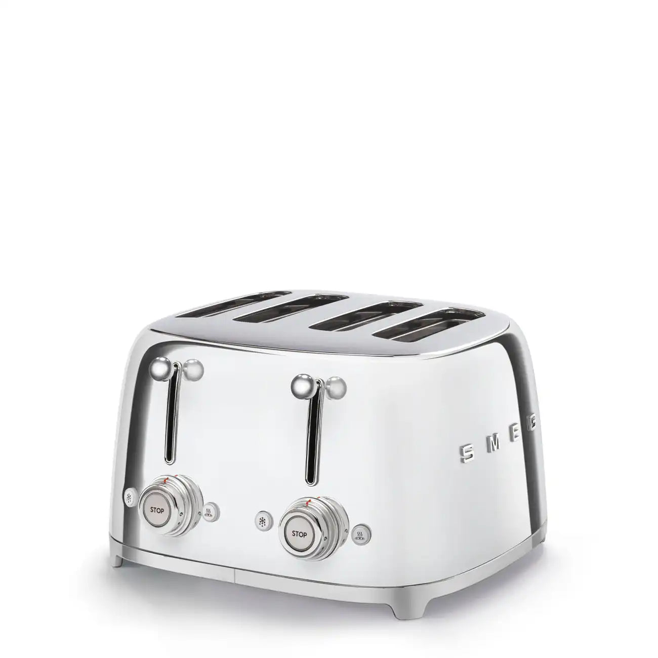 4-Slice Toaster - Retro-Style Stainless Steel