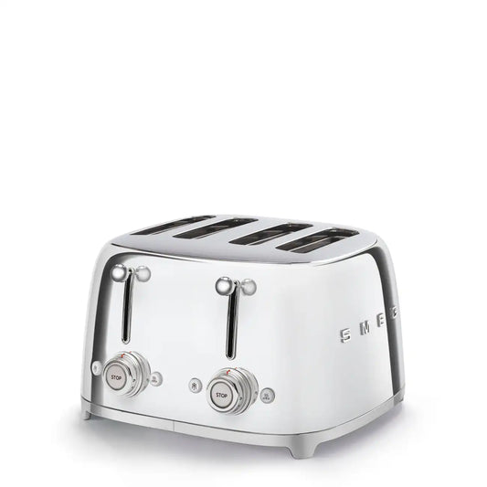 4-Slice Toaster - Retro-Style Stainless Steel