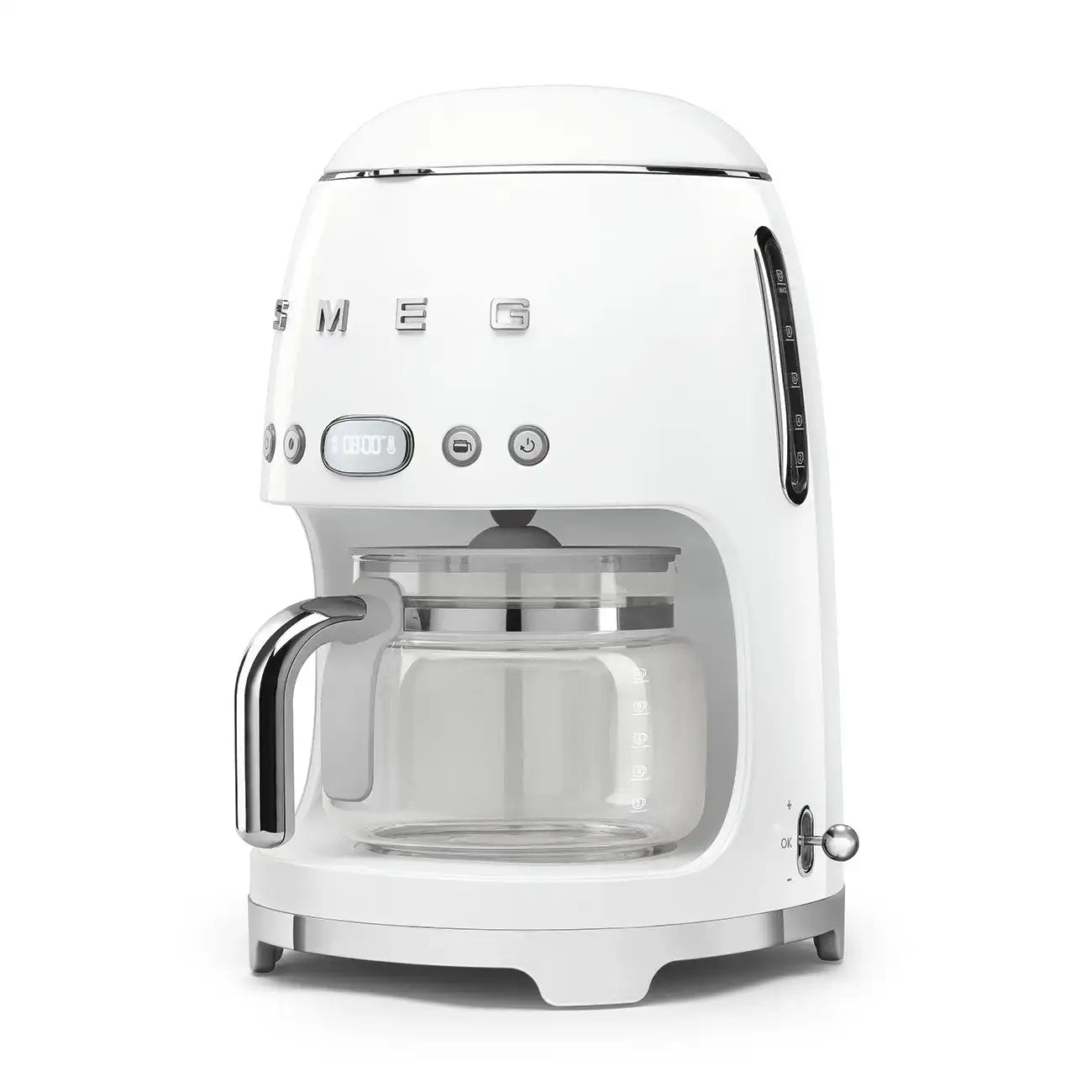Retro-Style Drip Coffee Machine (10 Cups) - White