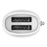 2-Slice Toaster - Retro-Style White Matte
