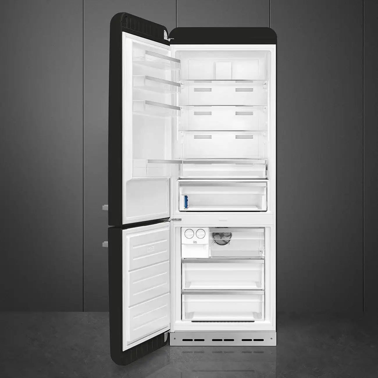 Retro-Style Refrigerator (18 cu ft, Left Hinge) - Black
