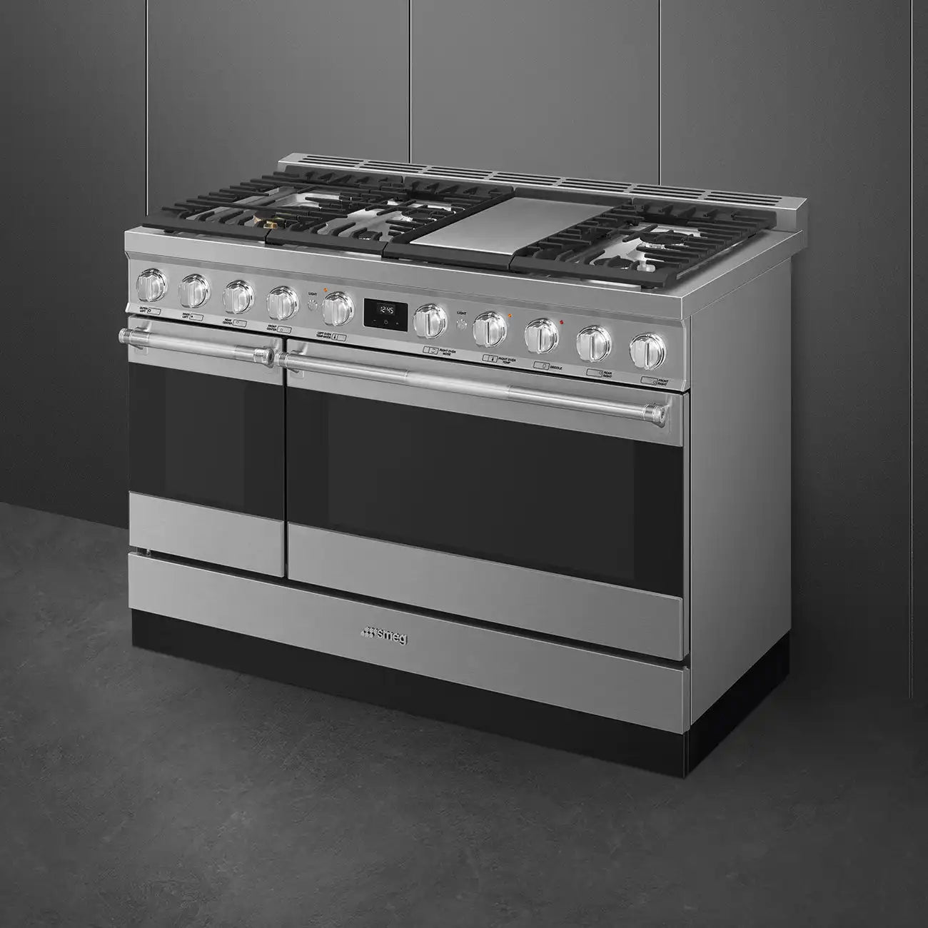 48-Inch Dual-Fuel Range with Double Oven - Stainless Steel