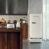 Porsche x SMEG Retro-Style Refrigerator (9.5 cu ft) - Carrara White