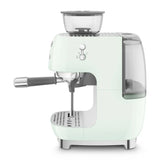 Manual Espresso Coffee Machine with Grinder – Retro-Style Pastel Green