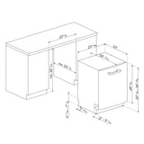 Retro-Style Built-In 24" FlexiDuo Dishwasher (ADA Compliant) - Cream