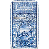 SMEG x Dolce&Gabbana Retro-Style Refrigerator (1.2 cu ft, Right Hinge) - Blu Mediterraneo