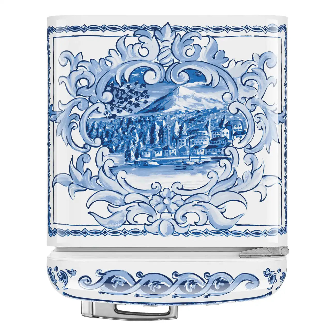 SMEG x Dolce&Gabbana Retro-Style Refrigerator (1.2 cu ft, Right Hinge) - Blu Mediterraneo