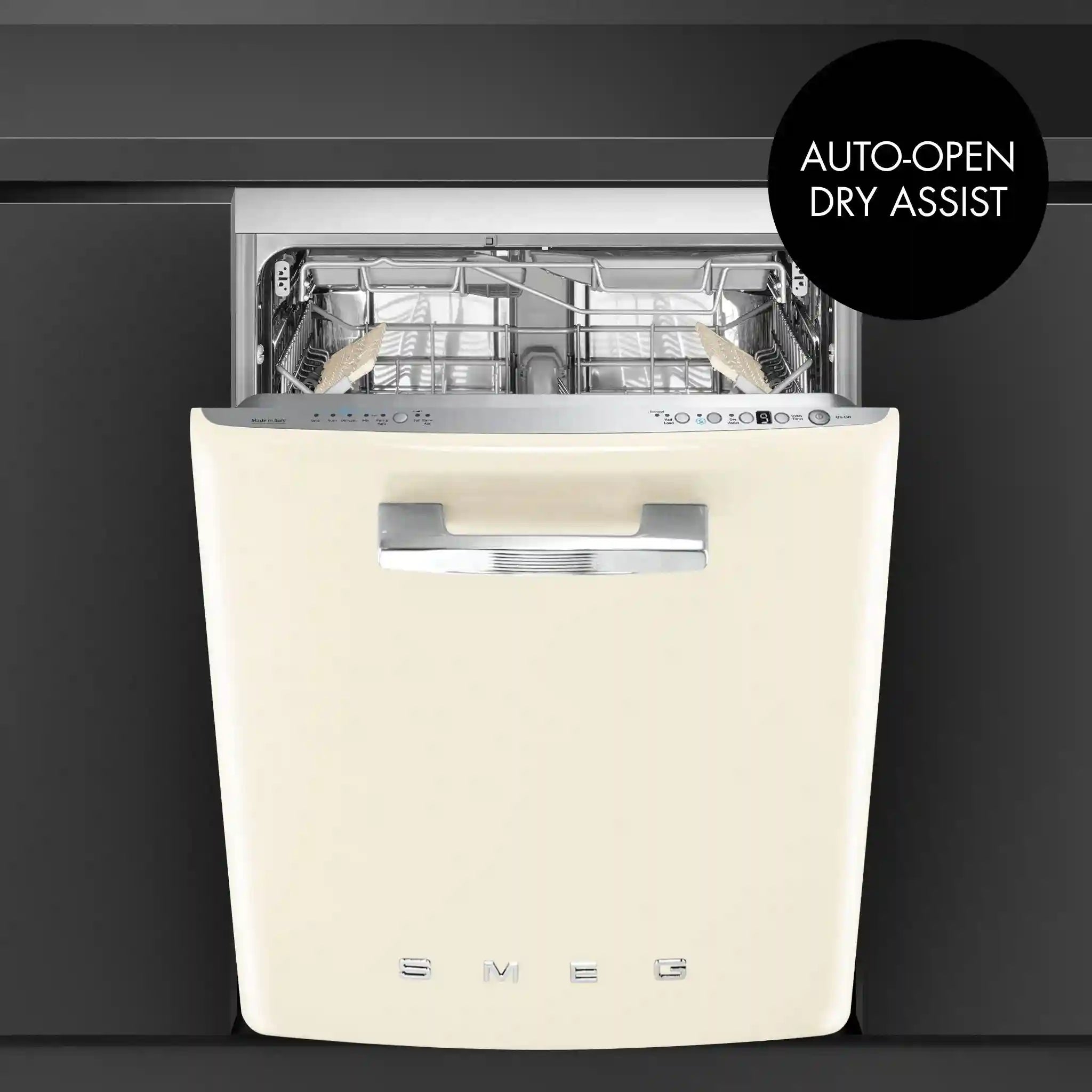 Retro-Style Built-In 24" FlexiDuo Dishwasher (ADA Compliant) - Cream