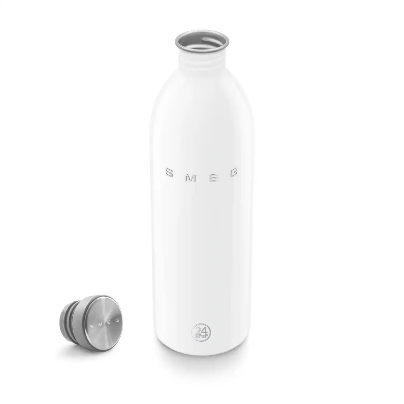 SMEG x 24Bottles® Stainless Steel Bottle (34 oz) - White