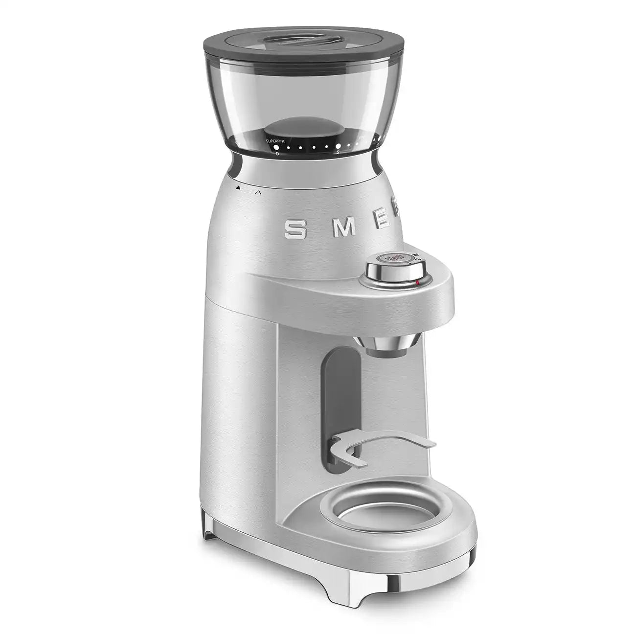 Retro-Style Coffee Grinder - Brushed Aluminum