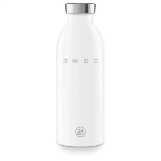 SMEG x 24Bottles® Insulated Stainless Steel Bottle (17 oz) - White