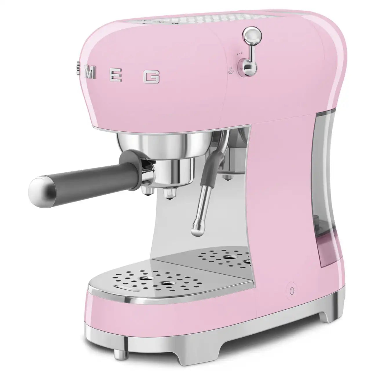 Retro-Style Manual Espresso Machine - Pink